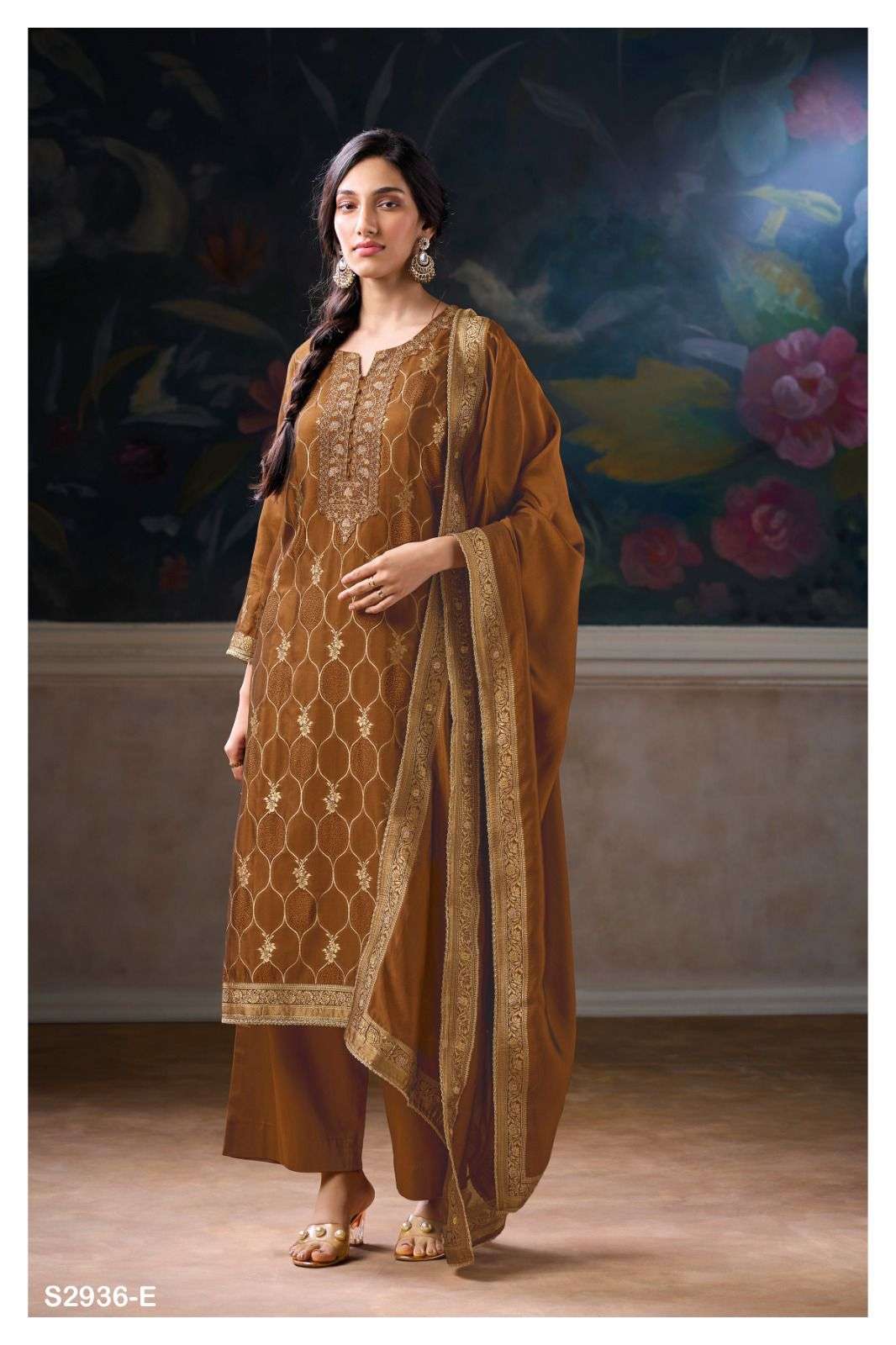 My Fashion Road Ganga Fashion Eelisi Premium Jacquard Silk Suit | S2936 – E My Fashion Road Ganga Fashion Eelisi Premium Jacquard Silk Suit | S2936 – E
