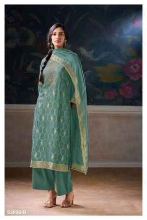 My Fashion Road Ganga Fashion Eelisi Premium Jacquard Silk Suit | S2936 – D