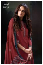 My Fashion Road Ganga Fashion Evani Winter Wear Pure Wool Pashmina Suit | S3971-D