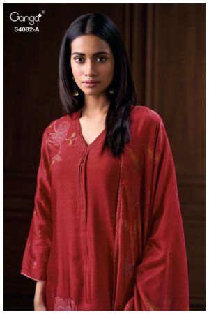 My Fashion Road Ganga Fashion Firanya Premium Designs Russian Silk Suit | S408-A