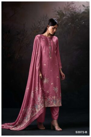 My Fashion Road Ganga Fashion Gehna Pure Wool Pashmina Ladies Suit | S3972-B
