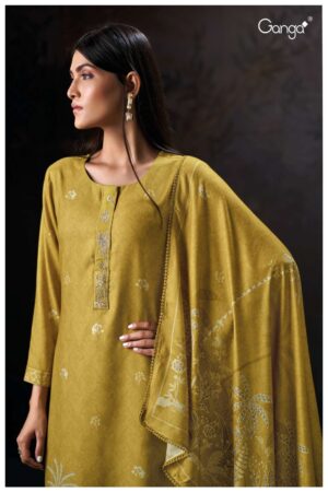 My Fashion Road Ganga Fashion Gehna Pure Wool Pashmina Ladies Suit | S3972-C