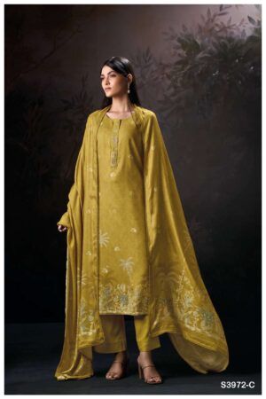 My Fashion Road Ganga Fashion Gehna Pure Wool Pashmina Ladies Suit | S3972-C