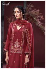 My Fashion Road Ganga Fashion Gulnaz Pure Wool Pashmina Premium Winter Suit | S3913 – A