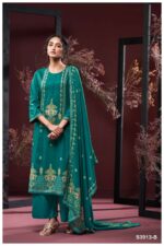 My Fashion Road Ganga Fashion Gulnaz Pure Wool Pashmina Premium Winter Suit | S3913 – B
