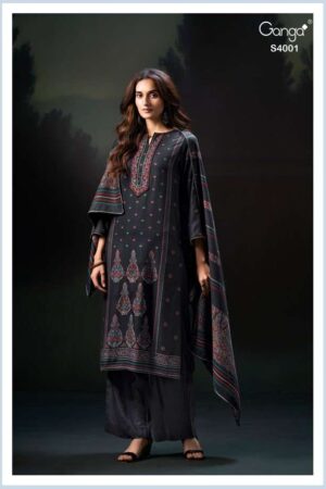 My Fashion Road Ganga Fashion Hailea Pure Pashmina Suit | S4001