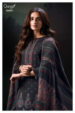 My Fashion Road Ganga Fashion Hailea Pure Pashmina Suit | S4001