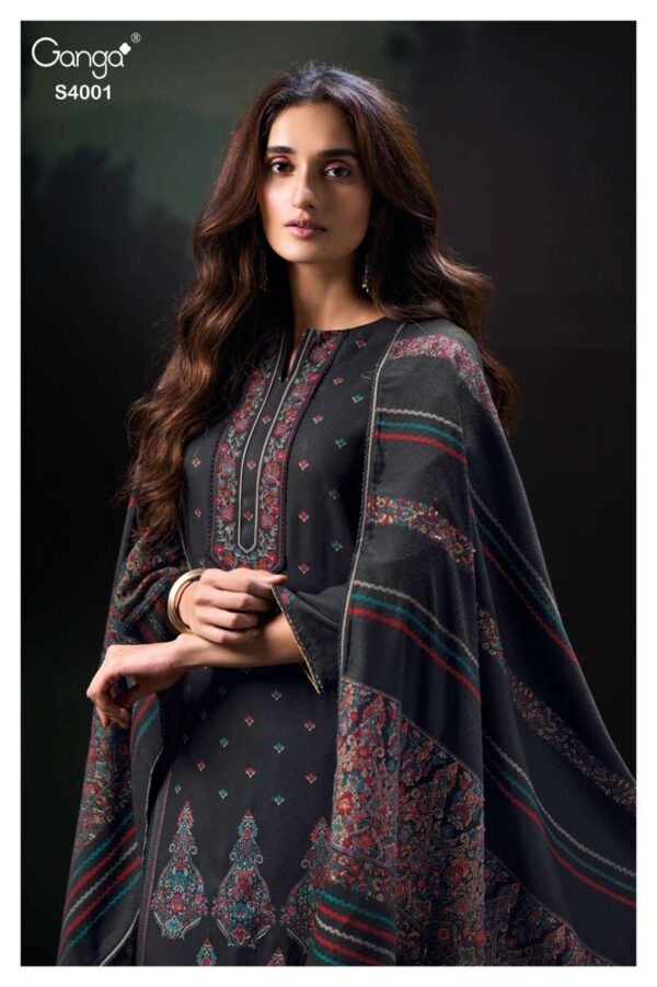 My Fashion Road Ganga Fashion Hailea Pure Pashmina Suit | S4001