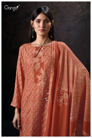 My Fashion Road Ganga Fashion Hallie Fancy Pashmina Suit | S3984 – A