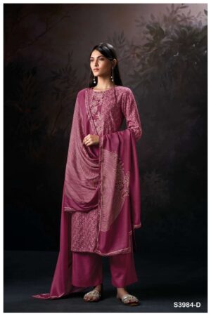 My Fashion Road Ganga Fashion Hallie Fancy Pashmina Suit | S3984 – D