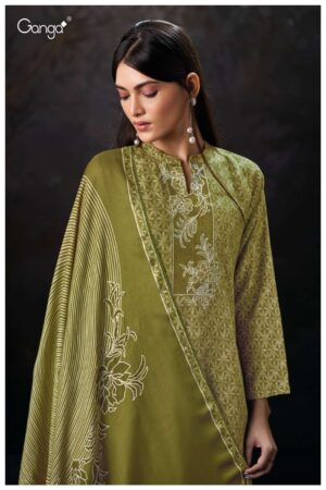 My Fashion Road Ganga Fashion Hallie Fancy Pashmina Suit | S3984 – C
