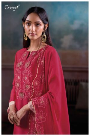 My Fashion Road Ganga Fashion Jaelina Pure Bemberg Silk Latest Suit | S3840-A