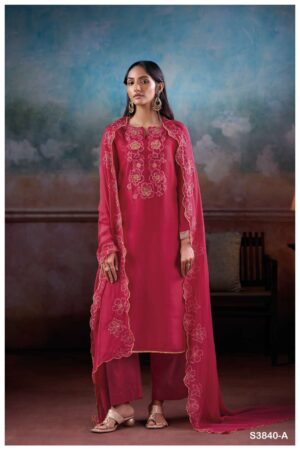 My Fashion Road Ganga Fashion Jaelina Pure Bemberg Silk Latest Suit | S3840-A