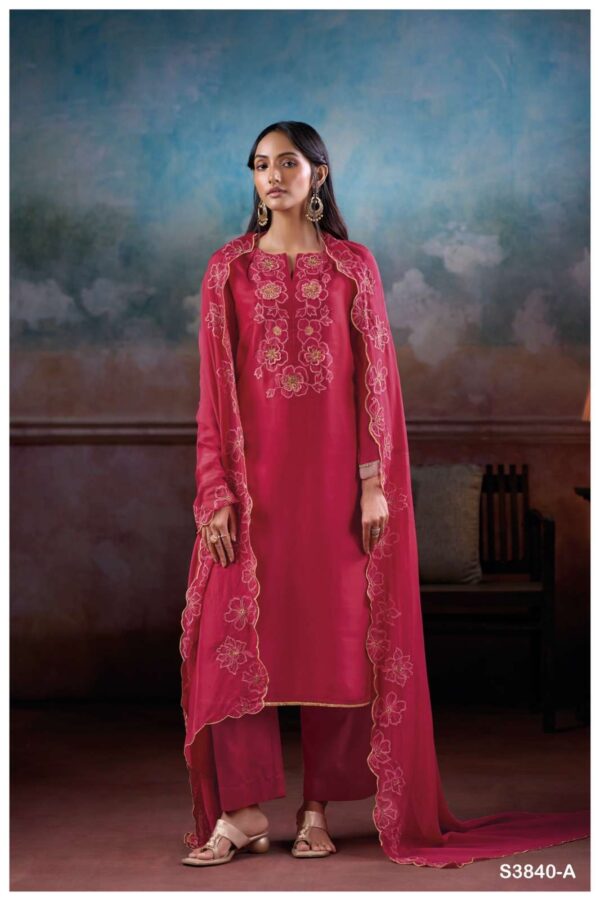My Fashion Road Ganga Fashion Jaelina Pure Bemberg Silk Latest Suit | S3840-A