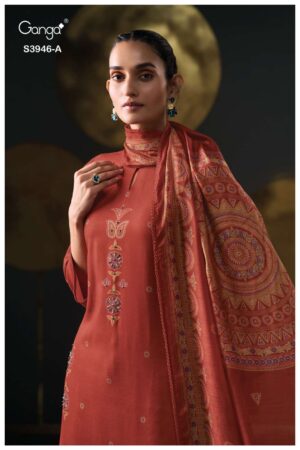 My Fashion Road Ganga Fashion Jerusha Premium Wear Pashmina Salwar Suit | S3946-A