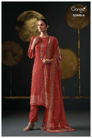 My Fashion Road Ganga Fashion Jerusha Premium Wear Pashmina Salwar Suit | S3946-A