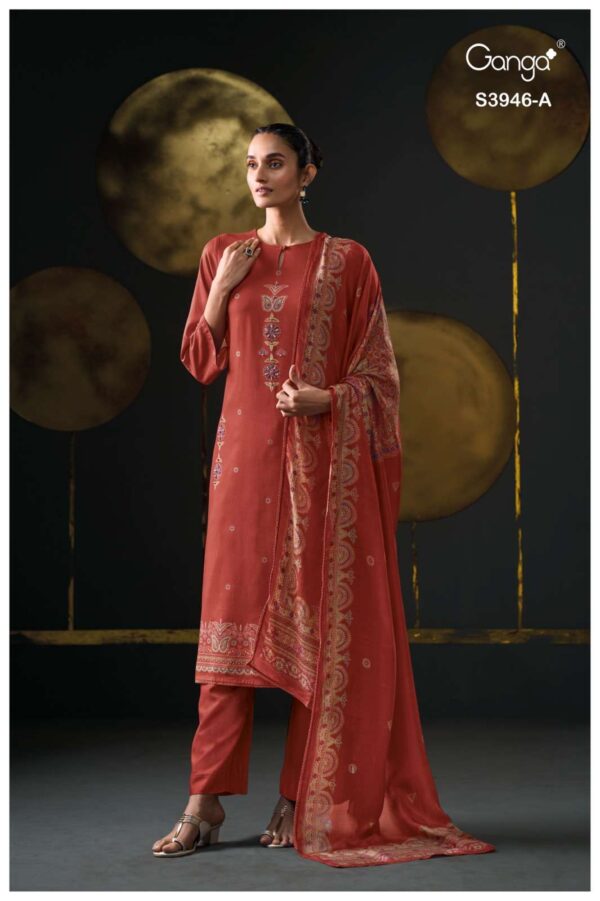 My Fashion Road Ganga Fashion Jerusha Premium Wear Pashmina Salwar Suit | S3946-A