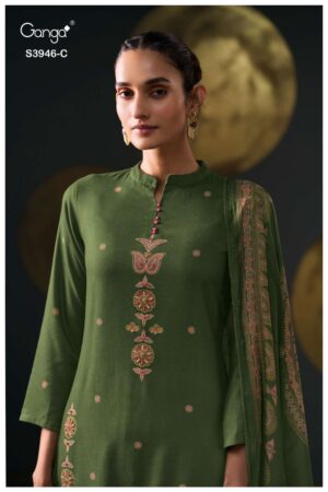 My Fashion Road Ganga Fashion Jerusha Premium Wear Pashmina Salwar Suit | S3946-C
