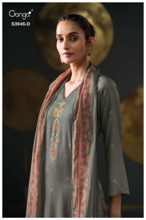 My Fashion Road Ganga Fashion Jerusha Premium Wear Pashmina Salwar Suit | S3946-D