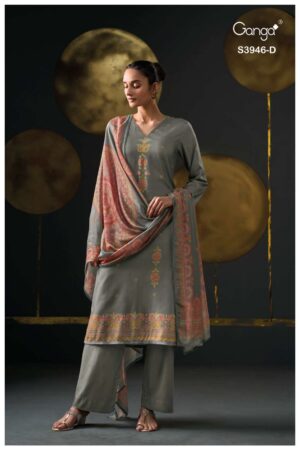 My Fashion Road Ganga Fashion Jerusha Premium Wear Pashmina Salwar Suit | S3946-D