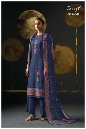 My Fashion Road Ganga Fashion Jerusha Premium Wear Pashmina Salwar Suit | S3946-B