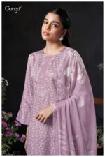My Fashion Road Ganga Fashion Kaelani Printed Fancy Cotton Satin Suit | S3830-A