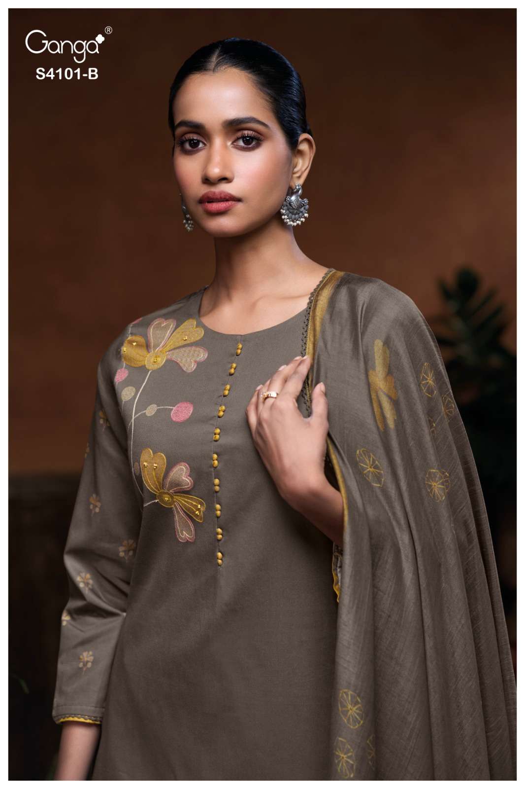 My Fashion Road Ganga Fashion Lysira Exclusive Fancy Ladies Suit | S4101 – B My Fashion Road Ganga Fashion Lysira Exclusive Fancy Ladies Suit | S4101 – B