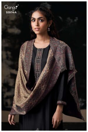 My Fashion Road Ganga Fashion Lysra Pure Pashmina Exclusive Winter Suit | S3974 – A My Fashion Road Ganga Fashion Lysra Pure Pashmina Exclusive Winter Suit | S3974 – A