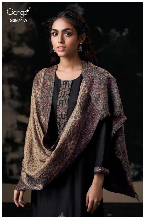 My Fashion Road Ganga Fashion Lysra Pure Pashmina Exclusive Winter Suit | S3974 – A