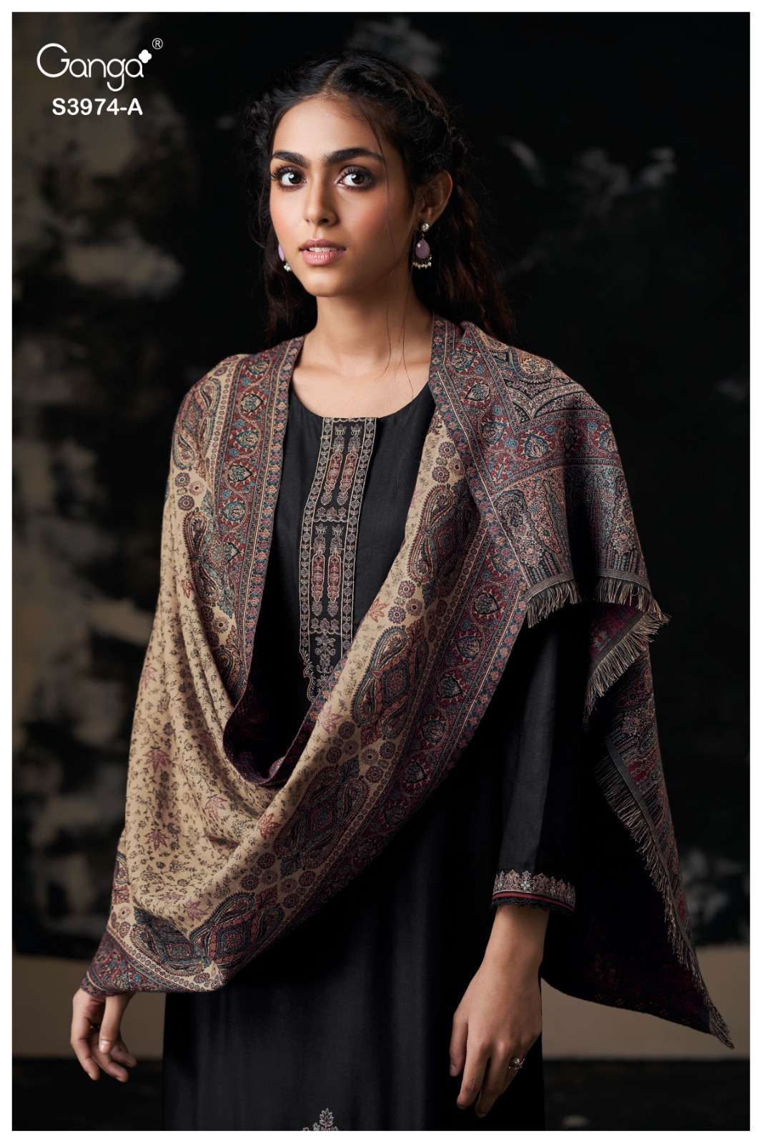 My Fashion Road Ganga Fashion Lysra Pure Pashmina Exclusive Winter Suit | S3974 – A My Fashion Road Ganga Fashion Lysra Pure Pashmina Exclusive Winter Suit | S3974 – A