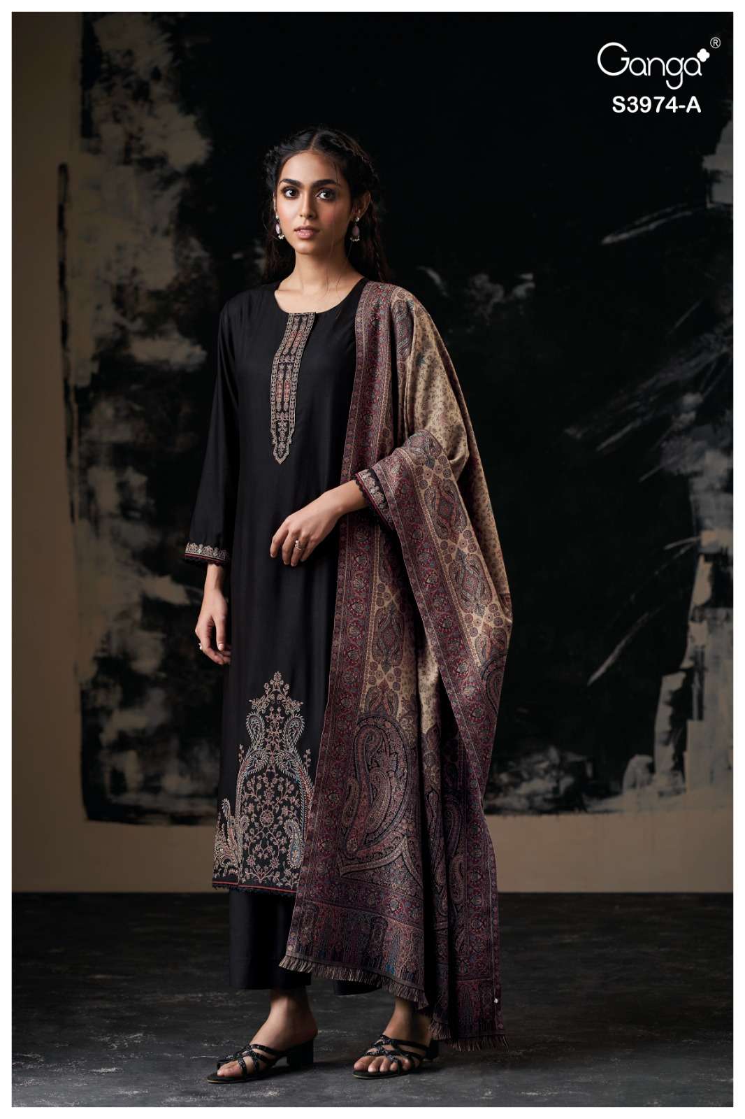 My Fashion Road Ganga Fashion Lysra Pure Pashmina Exclusive Winter Suit | S3974 – A My Fashion Road Ganga Fashion Lysra Pure Pashmina Exclusive Winter Suit | S3974 – A