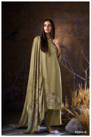 My Fashion Road Ganga Fashion Maitreyi Pure Wool Pashmina Winter Suit | S3862 – D My Fashion Road Ganga Fashion Maitreyi Pure Wool Pashmina Winter Suit | S3862 – D