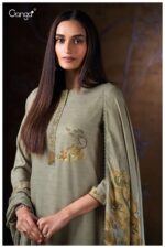 My Fashion Road Ganga Fashion Maitreyi Pure Wool Pashmina Winter Suit | S3862 – C