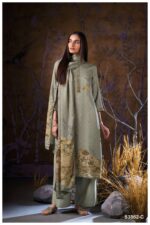 My Fashion Road Ganga Fashion Maitreyi Pure Wool Pashmina Winter Suit | S3862 – C