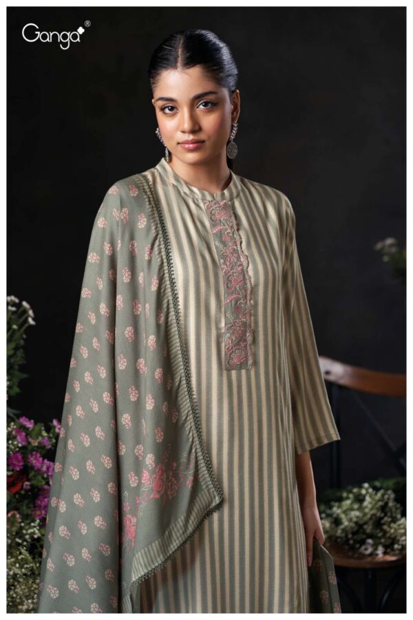 My Fashion Road Ganga Fashion Nirelle Winter Collection Pashmina Suit | S3878 – D