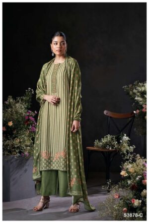My Fashion Road Ganga Fashion Nirelle Winter Collection Pashmina Suit | S3878 – C