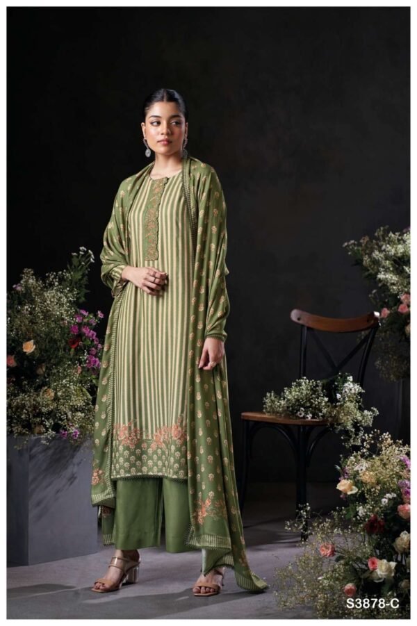 My Fashion Road Ganga Fashion Nirelle Winter Collection Pashmina Suit | S3878 – C