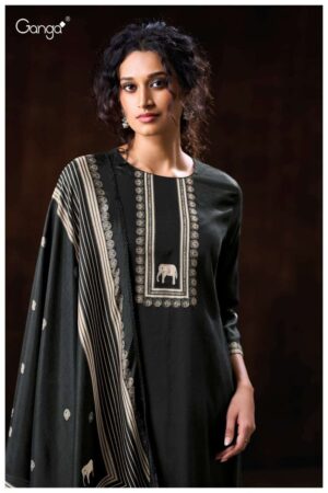 My Fashion Road Ganga Fashion Oriana Exclusive Cotton Satin Ladies Suit | S3881-B
