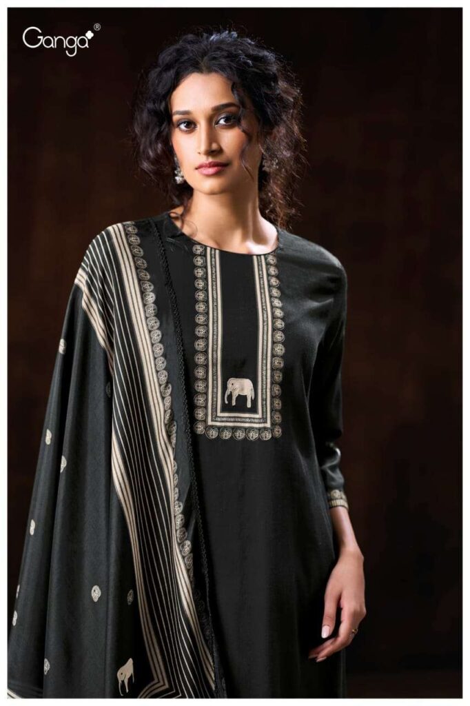 My Fashion Road Ganga Fashion Oriana Exclusive Cotton Satin Ladies Suit | S3881-B