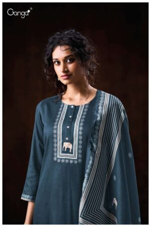 My Fashion Road Ganga Fashion Oriana Exclusive Cotton Satin Ladies Suit | S3881-A