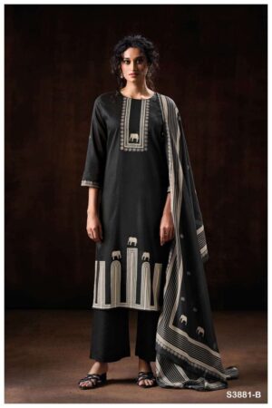 My Fashion Road Ganga Fashion Oriana Exclusive Cotton Satin Ladies Suit | S3881-B