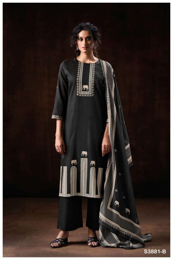 My Fashion Road Ganga Fashion Oriana Exclusive Cotton Satin Ladies Suit | S3881-B