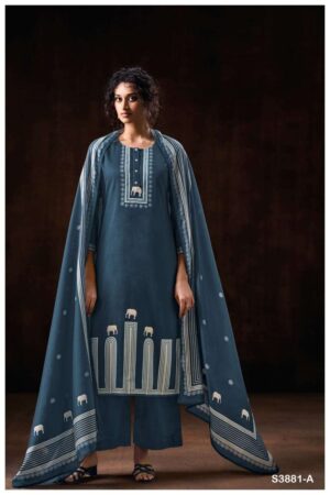 My Fashion Road Ganga Fashion Oriana Exclusive Cotton Satin Ladies Suit | S3881-A