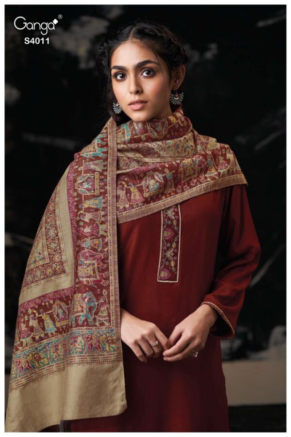 My Fashion Road Ganga Fashion Prerya Exclusive Fancy Ladies Winter Collection Suit | S4011