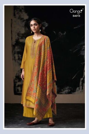 My Fashion Road Ganga Fashion Sionah Winter Wear Pashmina Suit | S4015