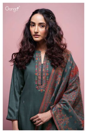 My Fashion Road Ganga Fashion Ulvea Winter Collection Pashmina Suit | S4013