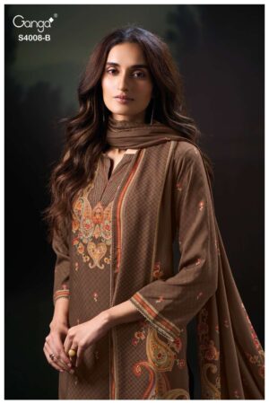 My Fashion Road Ganga Fashion Ulyssa Exclusive Wear Pashmina Suit | S4008-B