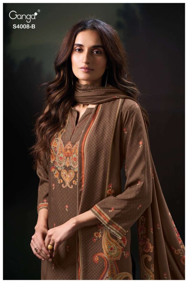 My Fashion Road Ganga Fashion Ulyssa Exclusive Wear Pashmina Suit | S4008-B