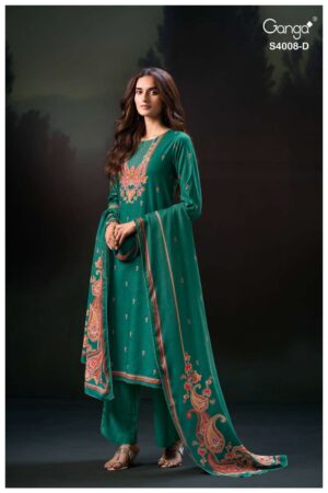 My Fashion Road Ganga Fashion Ulyssa Exclusive Wear Pashmina Suit | S4008-D
