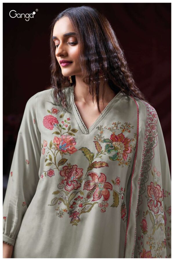 My Fashion Road Ganga Fashion Vama Winter Collection Pure Pashmina Suit | S4074 – B